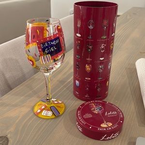 Lolita Birthday Girl Painted Wine Glass